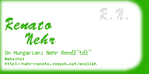 renato nehr business card